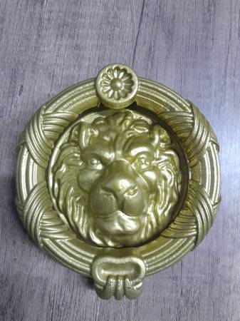 DEKORATİF FERFORJE ASLAN FİGÜRLÜ KAPI TOKMAĞI - 1
